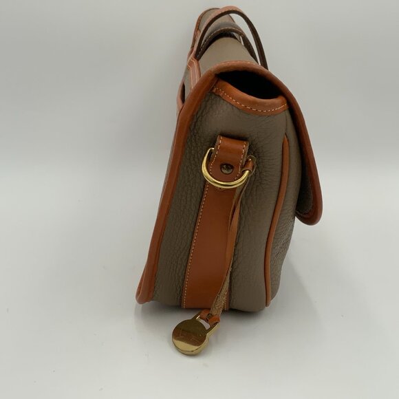 Dooney & Bourke Medium Pebbled Taupe Leather Bag 1980's USA No Strap - Picture 10 of 12